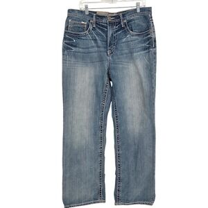 BKE NEW Men's 36 R Seth Loose Fit Baggy Straight Leg Jeans 32" Inseam Whiskering